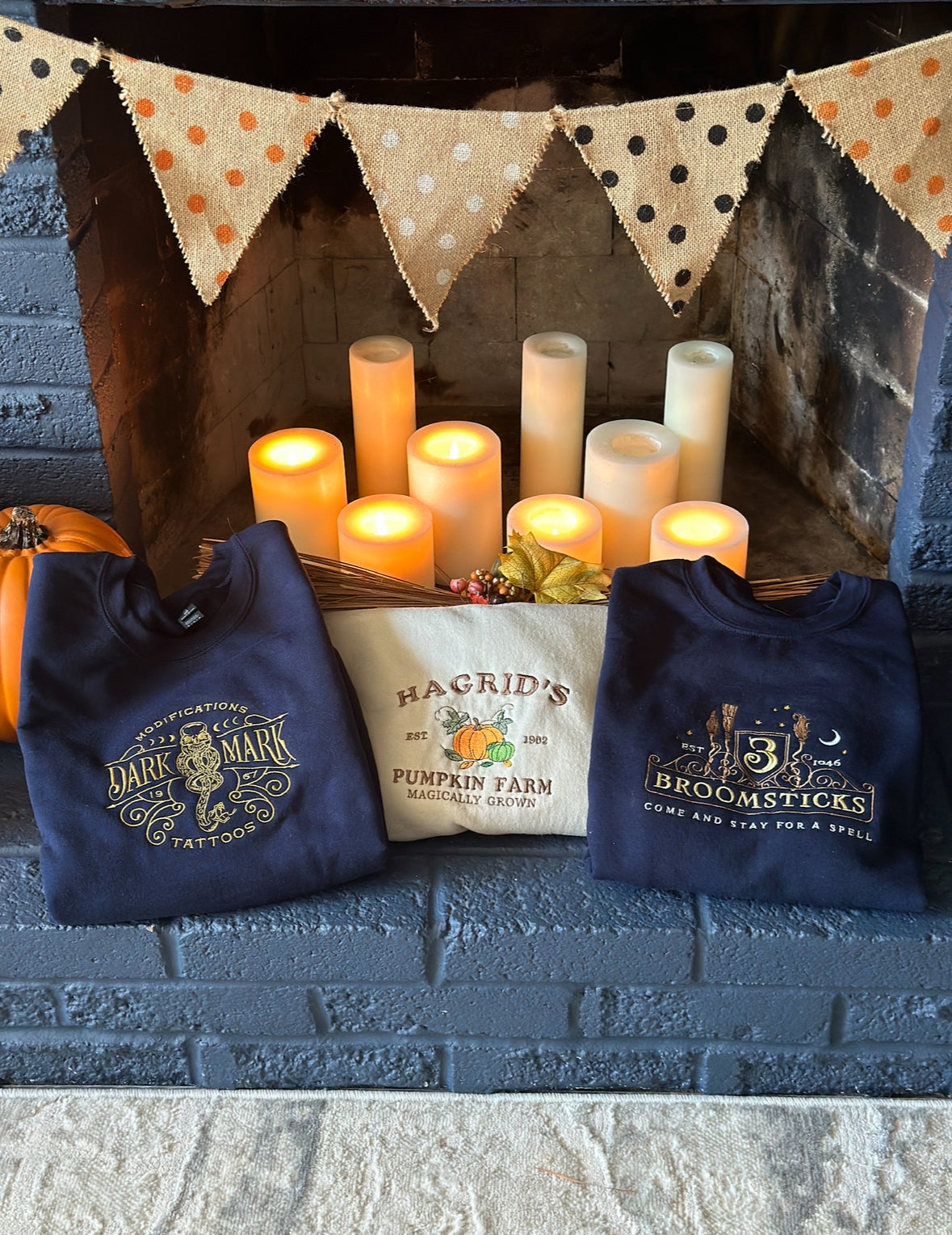 HP 3 broomsticks wizarding world embroidered shirt