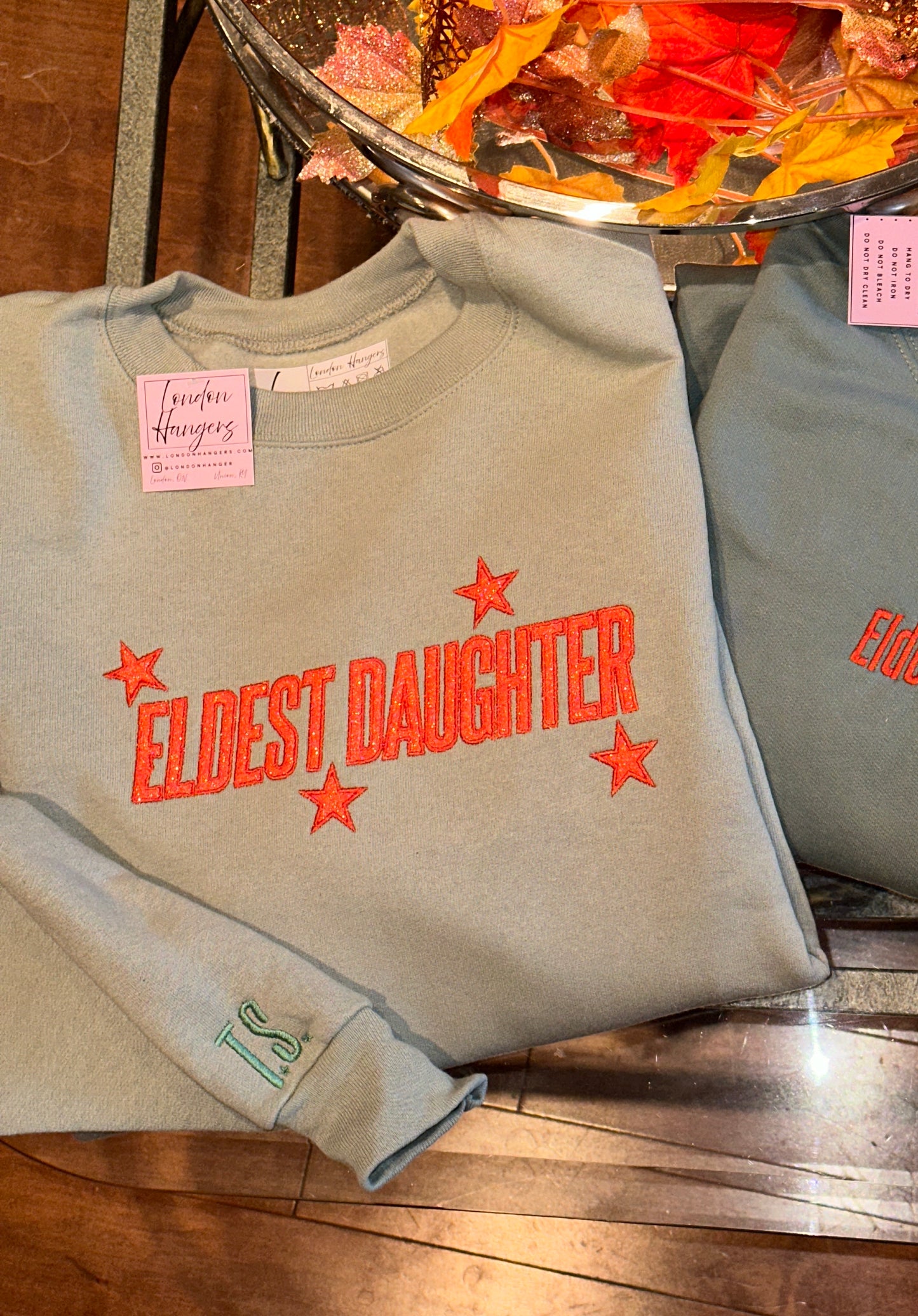 TS Glitter Eldest daughter with sleeve shirt sweatshirt