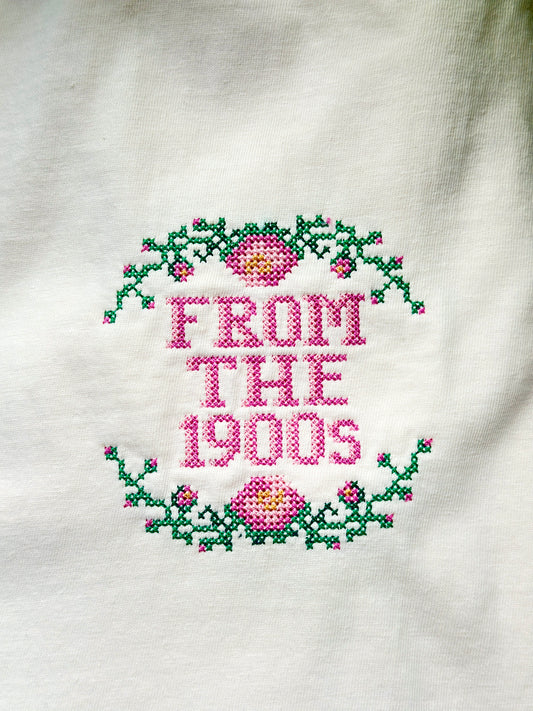 1900s cross stitch embroidered top
