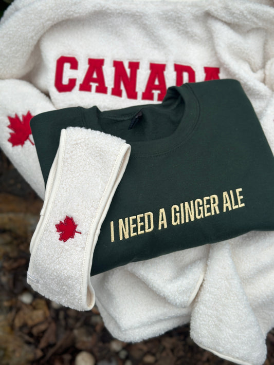 I need a ginger ale embroidered shirt