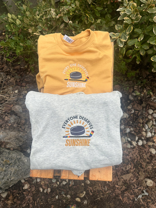 Everyone Deserves Sunshine embroidered top