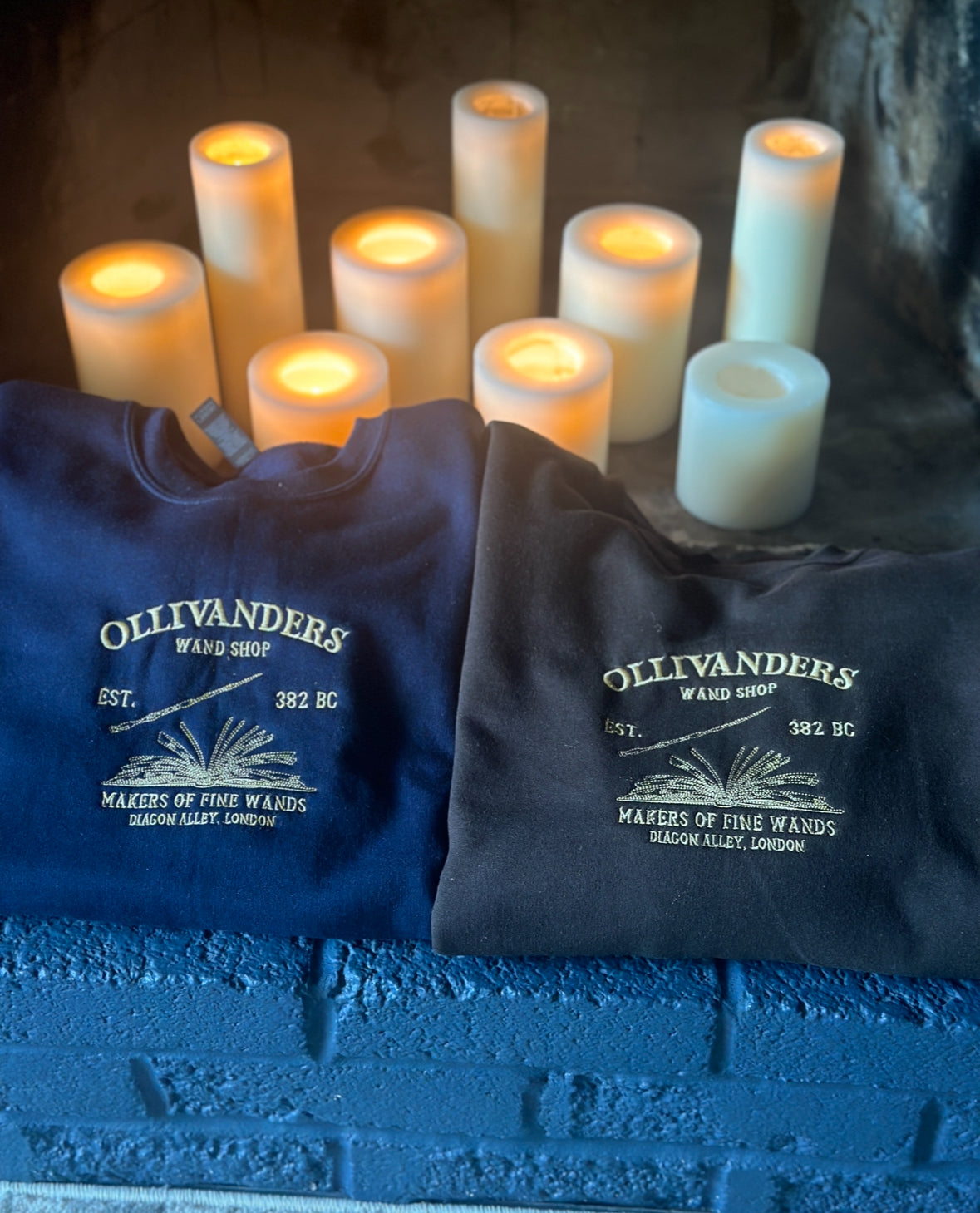 HP ollivander's wand shop embroidered sweatshirt