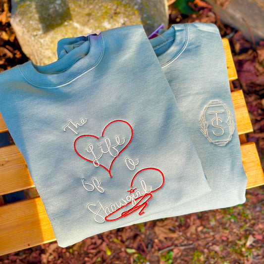 TS embroidered hand written life of a show girl