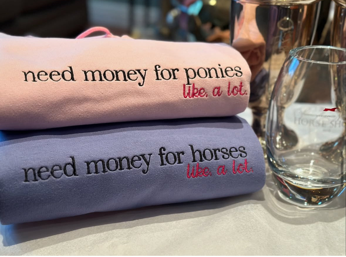 EQ Need money for Ponies Horses sweatshirt hoodie