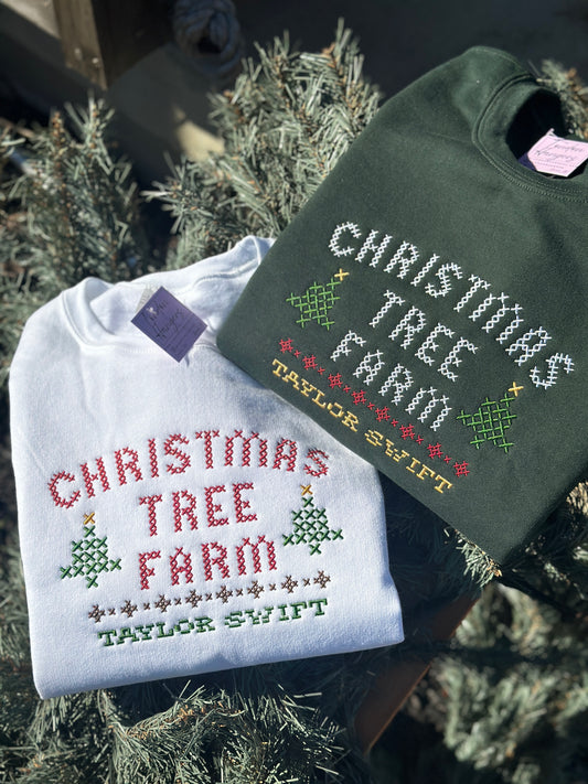 Christmas Tree Farm TS Embroidered Sweatshirt