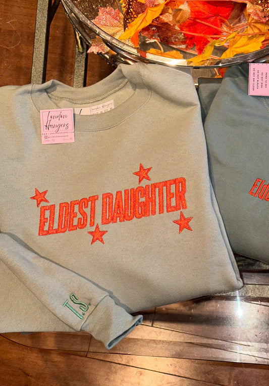 TS Glitter Eldest daughter with sleeve shirt sweatshirt