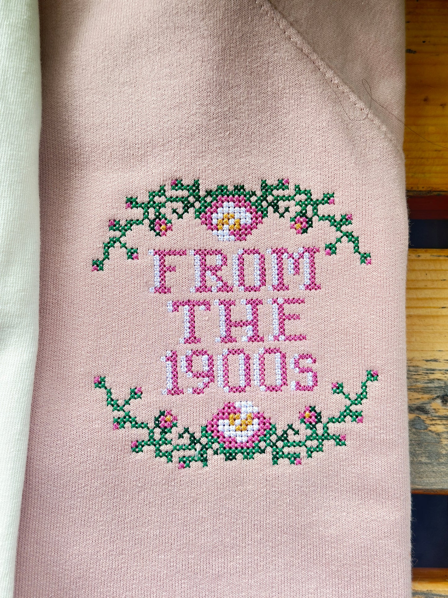 1900s cross stitch embroidered top