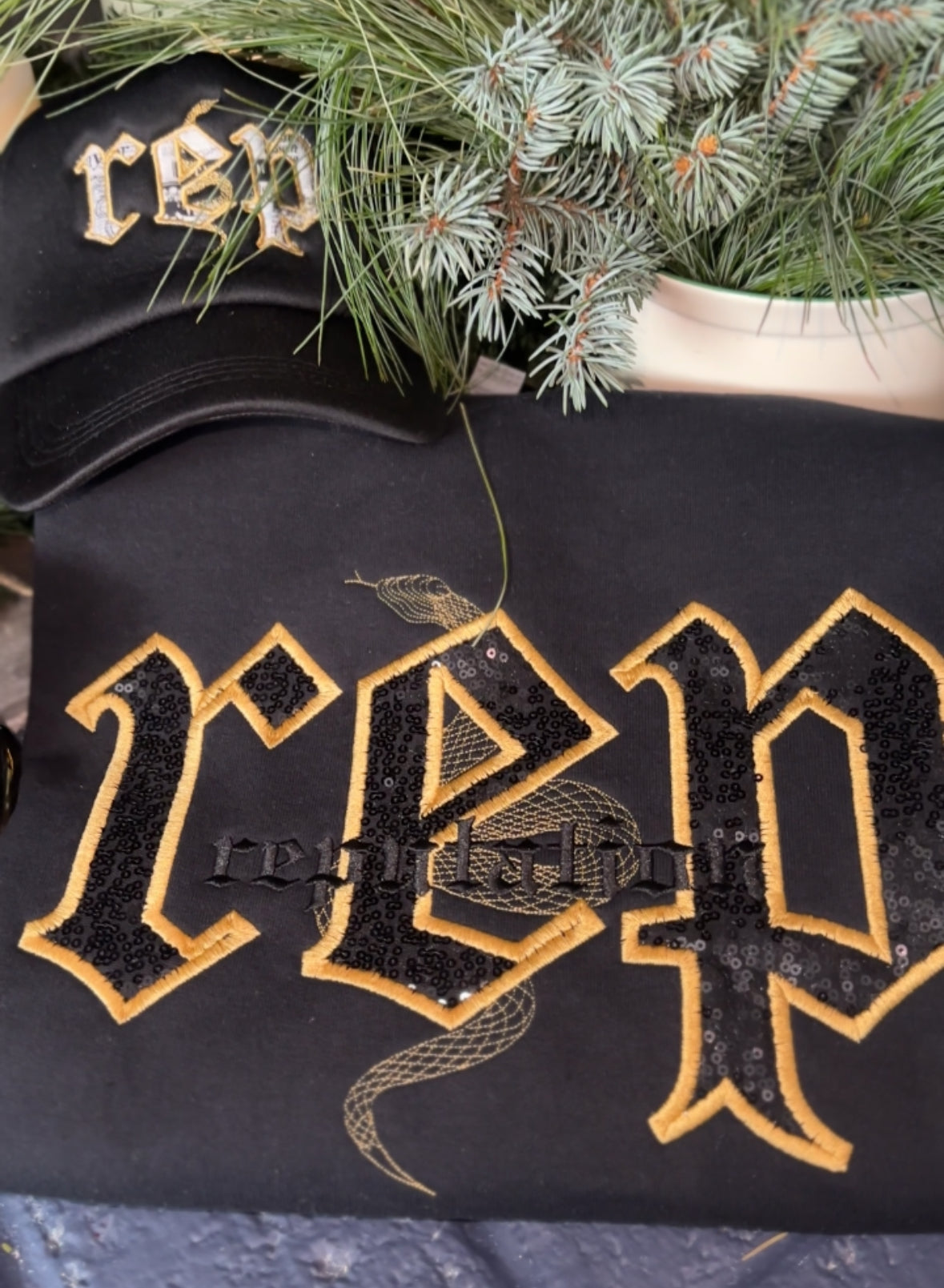 Full Sized Rep Sequin reputation embroidered top