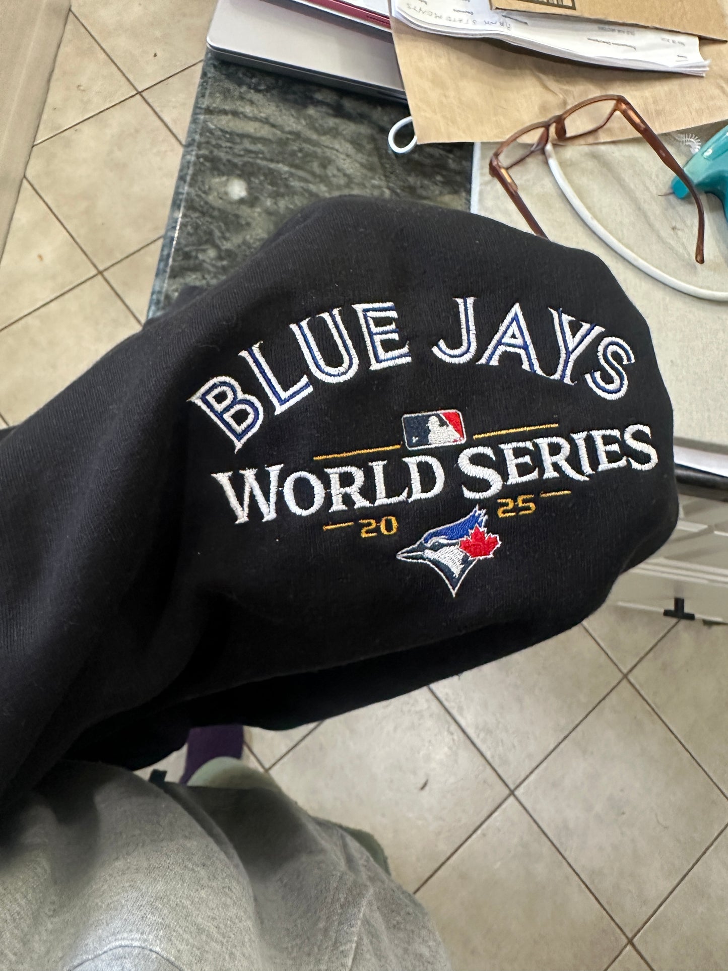 Toronto Blue Jays World Series embroidered sweatshirt