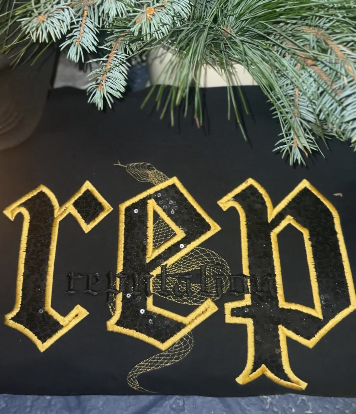 Full Sized Rep Sequin reputation embroidered top