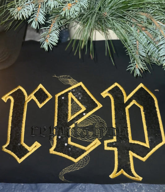 Full Sized Rep Sequin reputation embroidered top