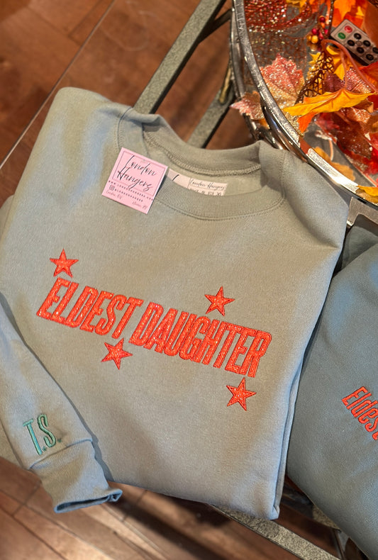 TS Glitter Eldest daughter with sleeve shirt sweatshirt