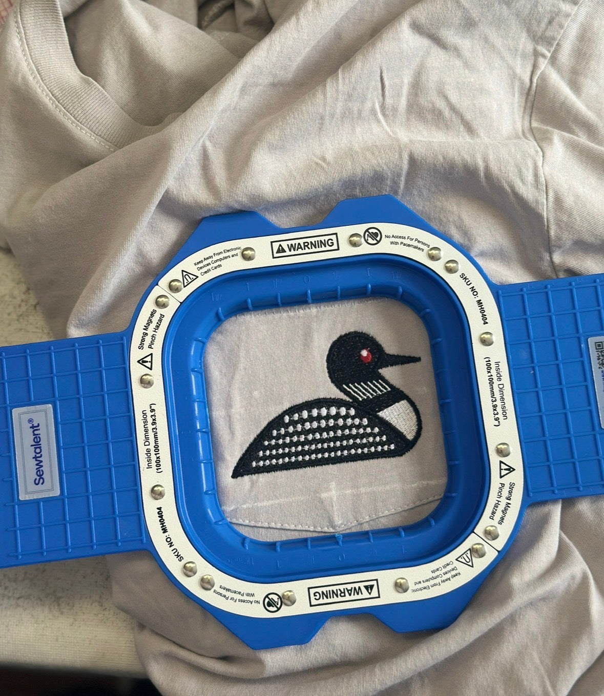 Loon Embroidery Design