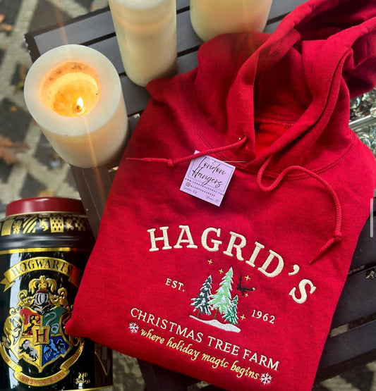 HP Hagrid's Christmas Tree Farm sweatshirt wizard school